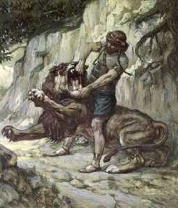 Samson Kills a Young Lion