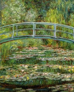 Japanese Bridge And Water Lilies – 1