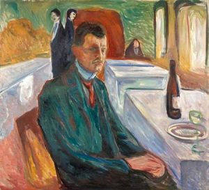 Self-Portrait with a Bottle of Wine, 1906