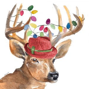 Christmas Light Reindeer Hat