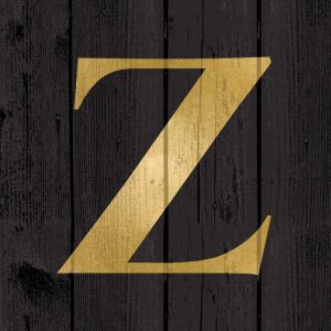 Gold Alphabet Z