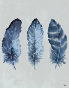 Indigo Blue Feathers I