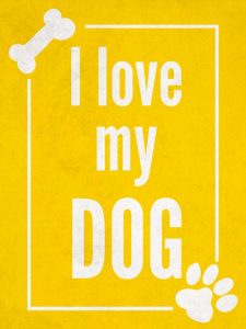 Love my Dog Yellow