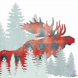 Moose Plaid Forest