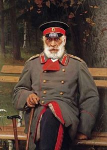 Portrait of a Russian General Seated On a Bench