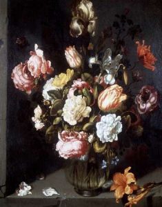 Tulips and Peonies in a Vase