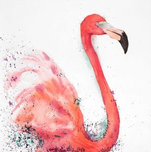 Splashing Flamingo
