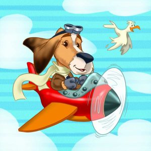 The pilot puppy