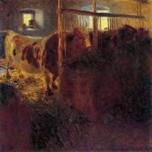 Cows In A Satble 1899