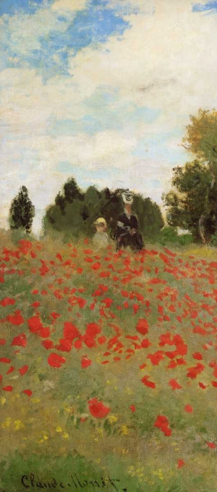 Field Of Poppies – Les Coquelicots 1873 – left