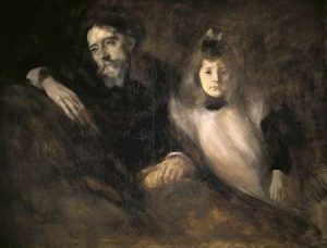 Alphonse Daudet and His Daughter