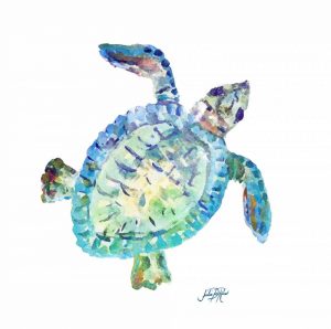 Sea Life in Blues II (turtle)