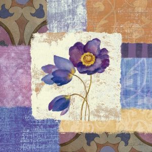 Tiled Poppies I – Purple