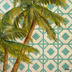 Beach Palm Turquoise Pattern I