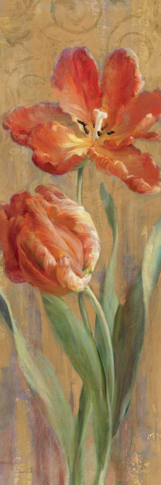 Parrot Tulips on Gold II