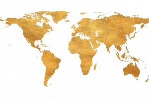 Gold World Map