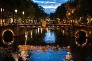 Amsterdam Canal at Night I