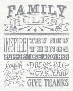 Family Rules II Gray Words