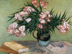 Vase with Oleanders and Books