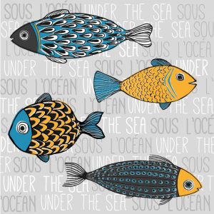 Illustration of Nautical Fishs