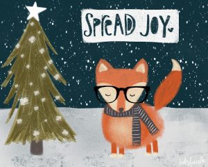 Spread Joy Hipster Fox