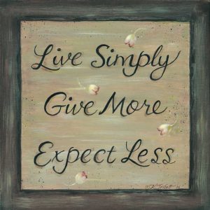 Live Simply – Give More
