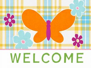 Plaid Floral Welcome