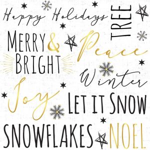 Merry and Bright Typography
