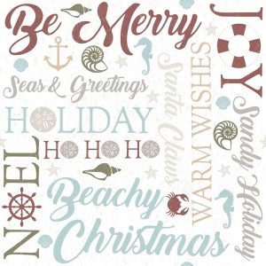 Coastal Christmas Typography