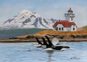 Patos Lighthouse and Orcas