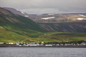 Iceland, HusavIk City and surrounding mountains
