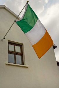 Ireland, Dooagh The flag of Ireland