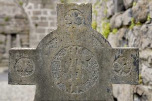 Ireland, Murrisk Celtic Cross at Murrisk Abbey