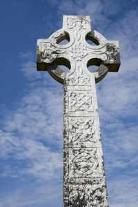 Ireland, Mayo, Turlough White Celtic cross