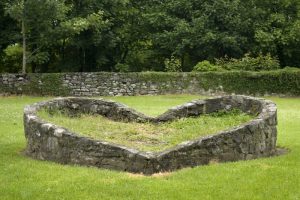 Ireland, Kinvara A heart-shaped stone wall