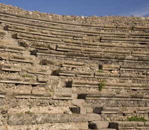 Italy, Campania, Pompeii Small Theater seating