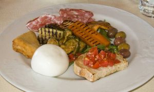 Italy, Naples Variety of antipasti appetizers