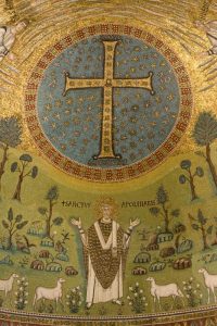 Italy, Ravenna Church of St Apollinare Mosaic