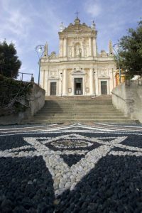 Italy Church of St James with pebble mosaic