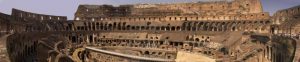 Italy, Rome A panoramic image of the Colosseum