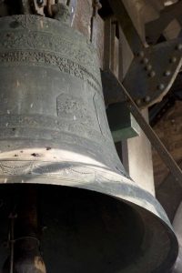 Italy, Venice Campanile bell with Latin