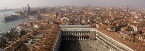 Italy, Venice Looking down on San Marco Square