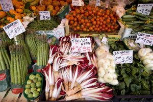 Italy, Venice Vegetables for sale in a market