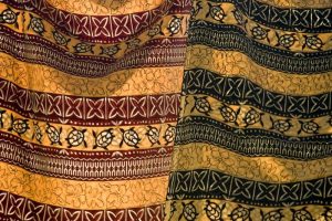 Fiji, Yasawa Islands Fabrics with native prints
