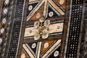 Polynesia, Kingdom of Tonga Detail of tapa cloth