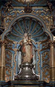 Statue of Mary in Basilica Cathedral, Lima, Peru