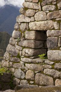 Peru, Machu Picchu Stone house ruins