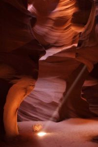 AZ, Page Sunbeam shining into Antelope canyon