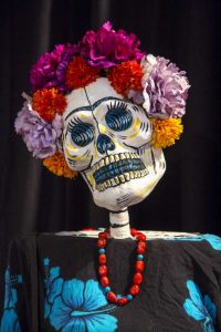 AZ, Phoenix Skeleton with hair made of flowers