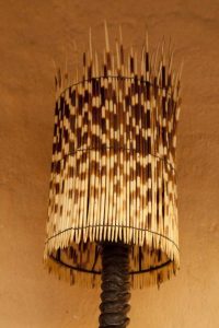 Namibia, Opuwo A lamp made of porcupine quills